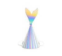 Party-Deco CPP19-017 - 6 Cappellini Sirena in Carta Iridescente