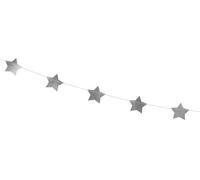party-deco GLS8-018M - Ghirlanda Stelle Silver - Argento 3.6 m