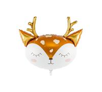 Party Deco Palloncino in Mylar a forma di testa di cervo di Natale, 78 x 94 cm
