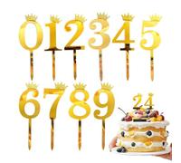 Party Decoration, Birthday Pastry Charm, Stylish Number Insert with Shiny, Festive Bakery Accessory, Dessert Display Piece, Event Essential for Family Gathering