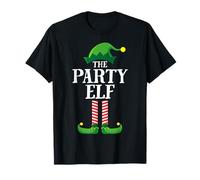 Party Elf Matching Family Group Christmas Funny Elf Maglietta