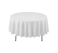 Party Essentials 84WH-3 - Tovaglia usa e getta, in plastica, resistente, 213 cm, colore: Bianco