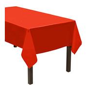 Party Essentials Heavy Duty Plastic Table Cover, 54 x 108, Red by