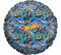 Party Factory Hot Wheels - Palloncino a elio, Ø 45 cm, blu, per auto da corsa, supereroi