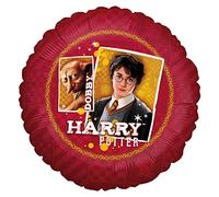 Party Factory Palloncino Harry Potter, Ø 45 cm, rosso, oro, Harry e Dobby, Hogwarts Mago a elio per compleanno
