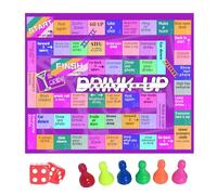 Party Game - Paper, 12.6x8.66x0.39in Board Game Drinking Challenge | Multiplayer Fun Social Games Set, Entertainment Accessory For Friends, Couples, Family Gatherings, Tailgating, Camping, Beach Trips