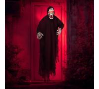 PARTY GO Decorazioni Halloween Fantasma da Appendere Scheletro con Occhio Rosso, in Oscillazione del Corpo di muoversi e Urlare, Attivato dalla Voce Addobbi Casa Decorazioni Esterno Horror Giardino