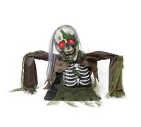 PARTY GO Decorazioni Halloween Fantasma Verde Marcio a Mezzo Corpo, in Grado di Muoversi e Urlare, Adatte per Feste di Halloween, Case Stregate, Prati E Giardini All'Aperto