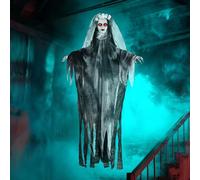 PARTY GO Decorazioni Halloween La Sposa Zombie Appesa, Fantasma Halloween da Appendere Adatte per Feste di Halloween, Case Stregate, Prati E Giardini All'Aperto