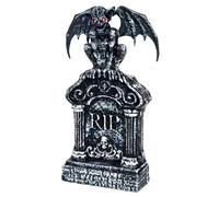 PARTY GO Natale Horror 2025 Decorazioni Halloween Lapide del Pipistrello Luminosa, in Testa Oscillante e Urlare, Adatte per Feste di Halloween, Case Stregate, Prati E Giardini All'Aperto