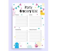 Party Grocery List: Your 100-Page Shopping Organizer with Categorized Checklists to Plan for Birthdays, Holidays, and Stress-Free Celebrations