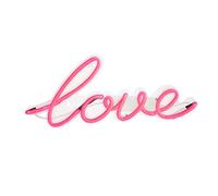 Party Illuminations Pink Love Neon Light 38Cm, Uk Power Adapter