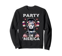 Party in Merica Drinking Lincoln Abraham 4th of July Felpa