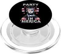 Party In Merica Drinking Lincoln Abraham 4th Of July PopSockets PopGrip per MagSafe