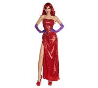 Party King Toon Starlet - Costume da attrice sexy da donna, Rosso, Small