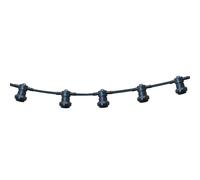 PARTY LIGHT: Catenaria IP44 prolungabile 10m, 10 attacchi E27, nero