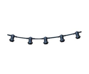 PARTY LIGHT: Catenaria IP44 prolungabile 10m, 10 attacchi E27, nero