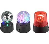 PARTY LIGHT & SOUND Set di 3 mini effetti luminosi a LED