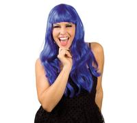 Party lunga parrucca Chique capelli blu