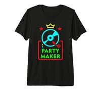 Party Maker DJ Giradischi Divertente Stile retrò DJ Maglietta Premium