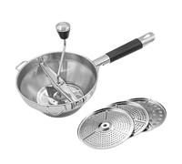 Party Press-Manuel Potato Press | mouliinex Pressa Pulita | Manuale manuale manuale in acciaio inox per la qualità alimentare con 3 fette staccabili per la preparazione 'aglio per la macinazione