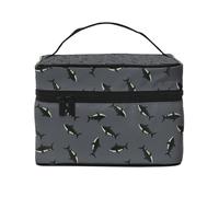 Party Shark Cute (A0) Trousse per trucchi da donna, trousse da toilette, grande borsa organizer da viaggio per il trucco