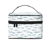 Party Shark Cute(W) - Borsa per trucchi da donna, borsa da toilette, grande borsa organizer da viaggio