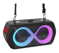 Majestic FIRE 39 - Speaker Wireless audio 5.3, Luci LED multicolor 13 effetti, ingressi USB/Micro SD/AUX/Mic/Chitarra, TWS, IPX4, Batteria ricaricabile, tracolla per il trasporto
