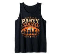 Party Squad Cowboy Western Tramonto Rodeo Grafica Canotta