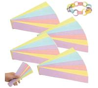 Party Streamers - 300 Macaron Paper Rings, Birthday Garland Decor