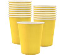 Party Tableware Collection, piatti da 17,8 cm e 22,9 cm, tovaglie, bicchieri di carta, colori assortiti (giallo, bicchieri di carta)