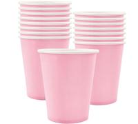 Party Tableware Collection, piatti da 17,8 cm e 22,9 cm, tovaglie, bicchieri di carta, diversi colori (rosa, bicchieri di carta)