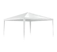 Party Tent 4 x 4 m White Outdoor Canopy - Water Resistant PE Material with Iron Frame, Easy Assembly Garden Gazebo for Backyard Parties, Events, and Gatherings, UV Protection Sun Shelter (4 x 4 x 2,75