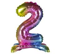 PARTY TIME BLF3127-2-0056 Palloncino in pellicola con numeri n. 2, Multicolore
