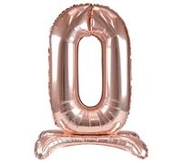 PARTY TIME BLF3202-0-0070 - Palloncino in pellicola con numeri XXL, n. 0, colore: Rosa