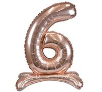 PARTY TIME BLF3264-6-0070 - Palloncino in pellicola con numeri XXL, n. 6, colore: Rosa