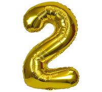 PARTY TIME BLF3896-2-0063 - Palloncino XXL con numeri n. 2, colore: Oro