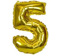 PARTY TIME BLF3926-5-0063 - Palloncino XXL con numeri 5, colore: Oro