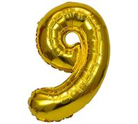 Party Time BLF3964-9-0063 - Palloncino XXL con numeri n. 9, colore: Oro