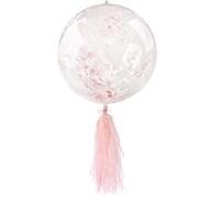Party Time BLF5757 - Palloncino in PVC con coriandoli e frange, colore: Rosa