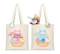Party to Be Borsa Pasquale Personalizzate con Nome Sacchetti Pasquali Borsa Coniglio di Pasqua Uovo Easter BagRegalo per Bambini (Little Egg Hunter)