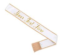 Party to Be Sciarpa Personalizzata Regolabile con Frange e Spilla da Personalizzare con Vari Colori e 13 Lettere
