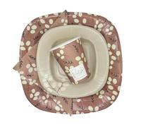 PartyBIO Set Fiori Bianchi 330 Pezzi Stoviglie Biodegradabili Monouso per Feste - Piatti Carta, Bicchieri, Tovaglioli Compostabili per 60 Persone - Ecologiche, Usa e Getta, per Compleanni, Picnic