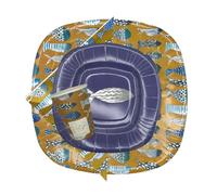 PartyBIO Set Oceano 220 Pezzi Stoviglie Biodegradabili Monouso per Feste - Piatti Carta, Bicchieri, Tovaglioli Compostabili per 40 Persone - Ecologiche, Usa e Getta, per Compleanni, Eventi, Picnic