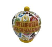 Partycolarità Salvadanaio in ceramica decorativo - Idea regalo Salvadanaio alto 20 centimetri (Influencer del Risparmio)