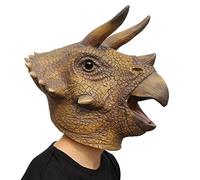 PartyCostume Deluxe Innovativo Toussaint Costume Riunione Botanica Uomo Testa Maschera Drachen Triceratops