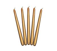 Partydeco 10 Candele Oro Metallizzate, 29 cm, unità