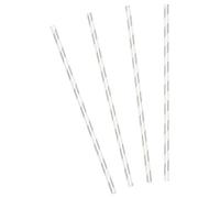 PartyDeco 10 cannucce argentate e rigate