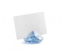 PartyDeco 10 Pezzi Segnaposto Diamante Celeste, Azzurro