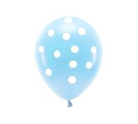 PARTYDECO 6 Palloncini in Lattice Celeste con Pois